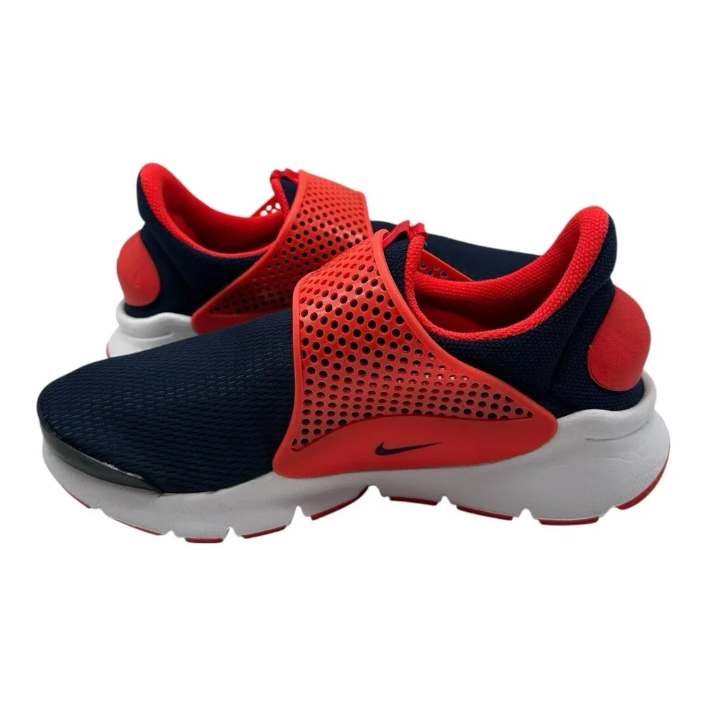 Nike Sock Dart GS Shoes YOUTH Size 7‎ Y Womens 8.5 Navy Red Sneakers 904276-402